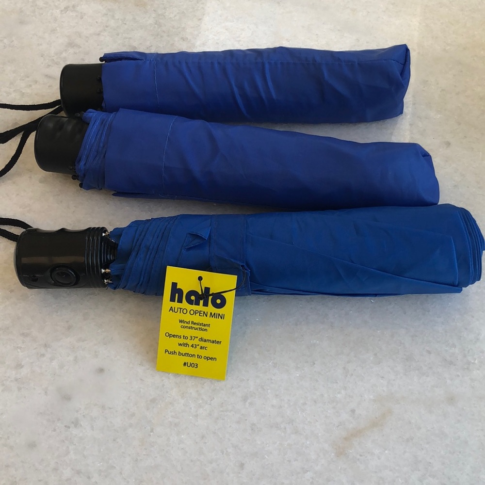 3 New - Royal Blue Umbrellas.